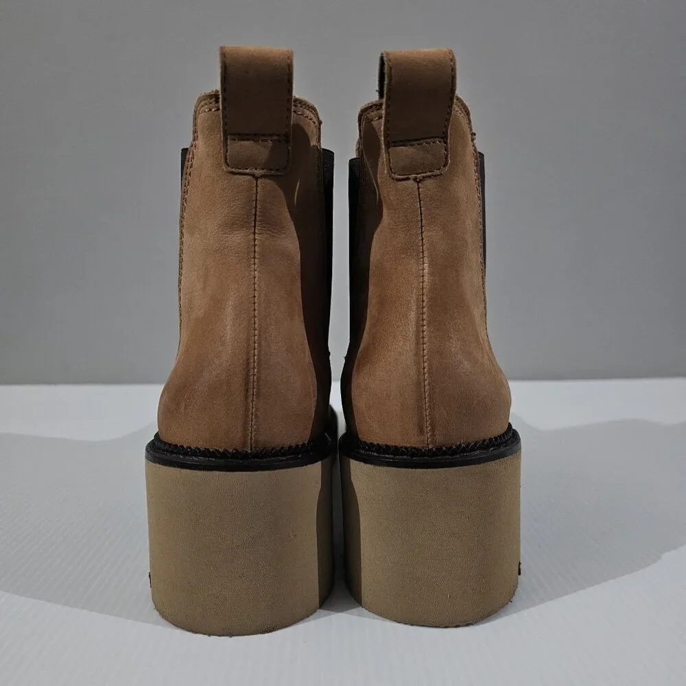 Paul Green Shasta Chelsea Ankle Boot UK Size 7 Sahara Tan Nubuck Pull On NEW